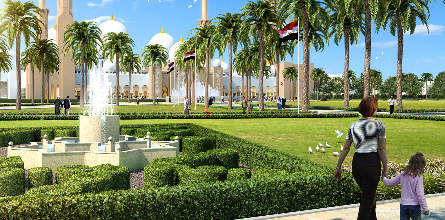 ©EDSA | Cairo Central Park | Fountain and Gardens