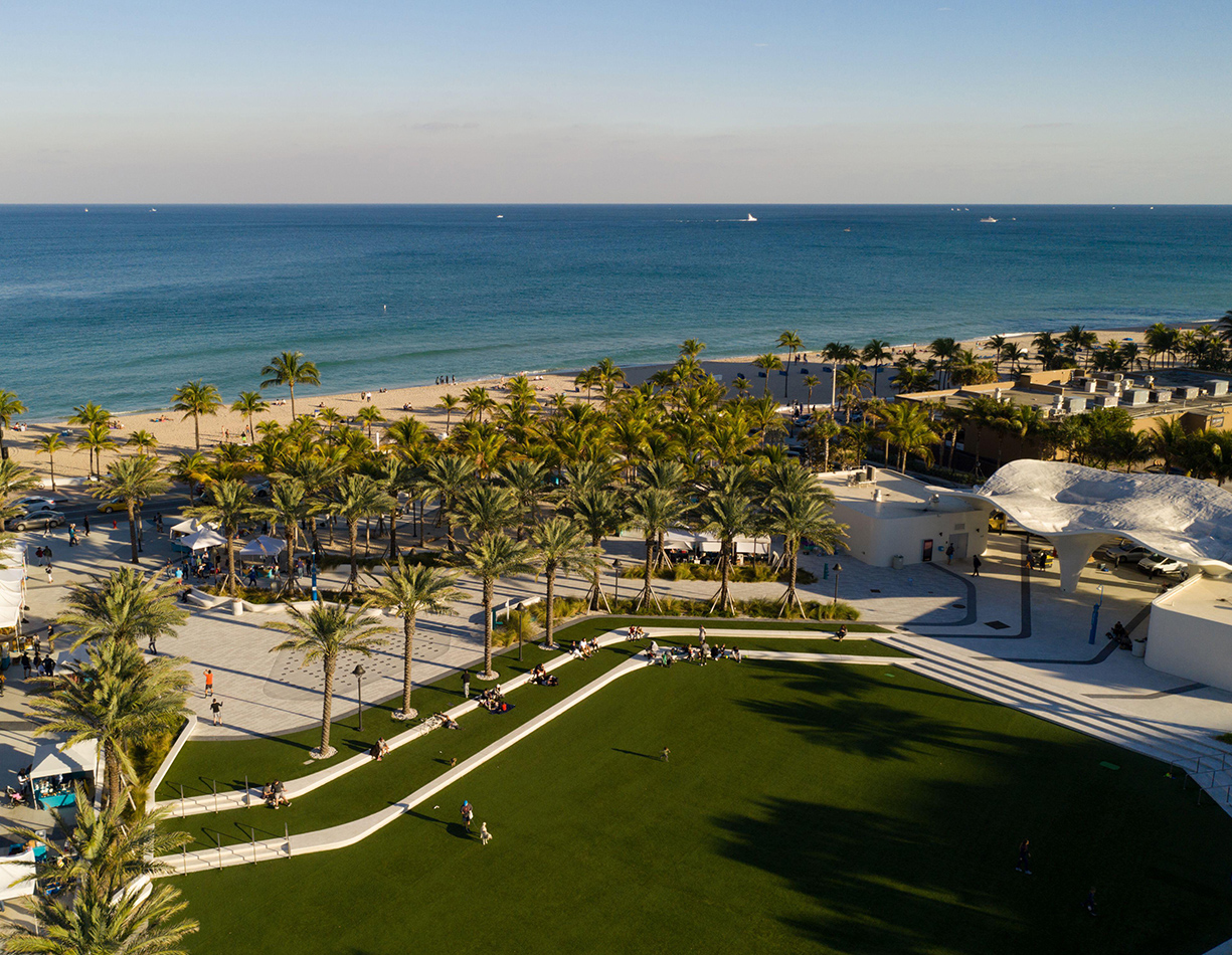 ©EDSA | Fort Lauderdale Beach Revitalization | Beach and Garden Aerial View