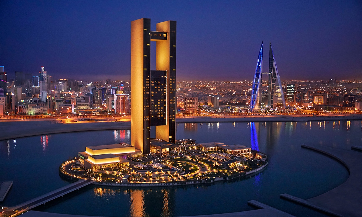 ©EDSA | Four Seasons Hotel Bahrain Bay | Tower and Bay at Night