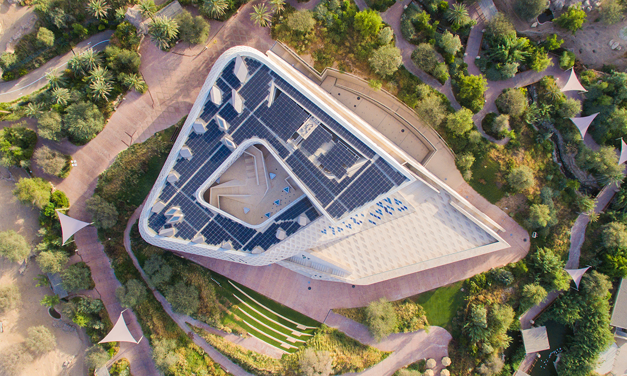 ©EDSA | Sheikh Zayed Desert Learning Centre | Aerial view of Building